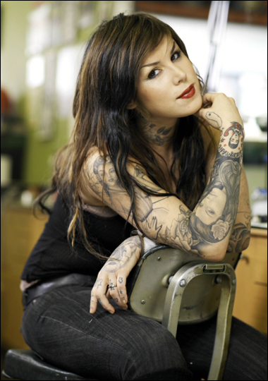 She was first seen on the television show Miami Ink on TLC